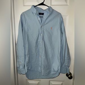Ralph Lauren Long Sleeve Button Up Men’s Medium Light Blue Shirt